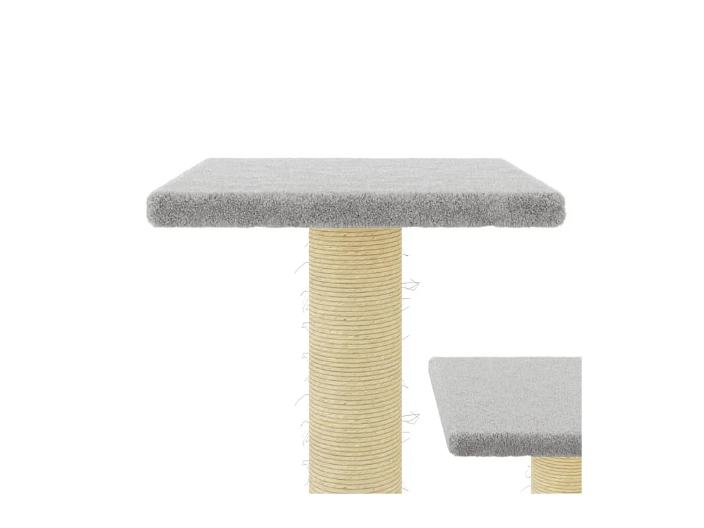 Ellisville  Arbre à chat avec griffoirs en sisal gris clair 61 cm