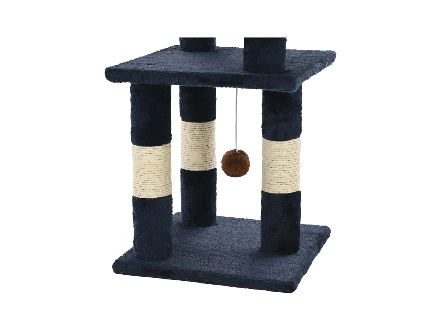 Sebastiano  Arbre à chat avec griffoirs en sisal 65 cm Bleu