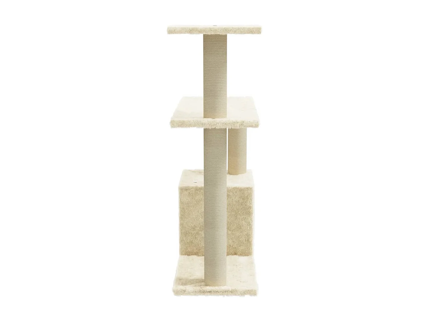 Elisa Luz  Rascador para gatos con postes de sisal crema 70 cm