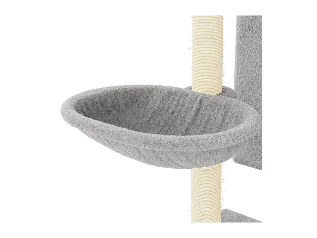 Louis-Pascal  Arbre à chat avec griffoirs en sisal gris clair 130,5 cm