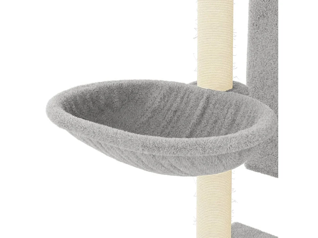 Louis-Pascal  Arbre à chat avec griffoirs en sisal gris clair 130,5 cm