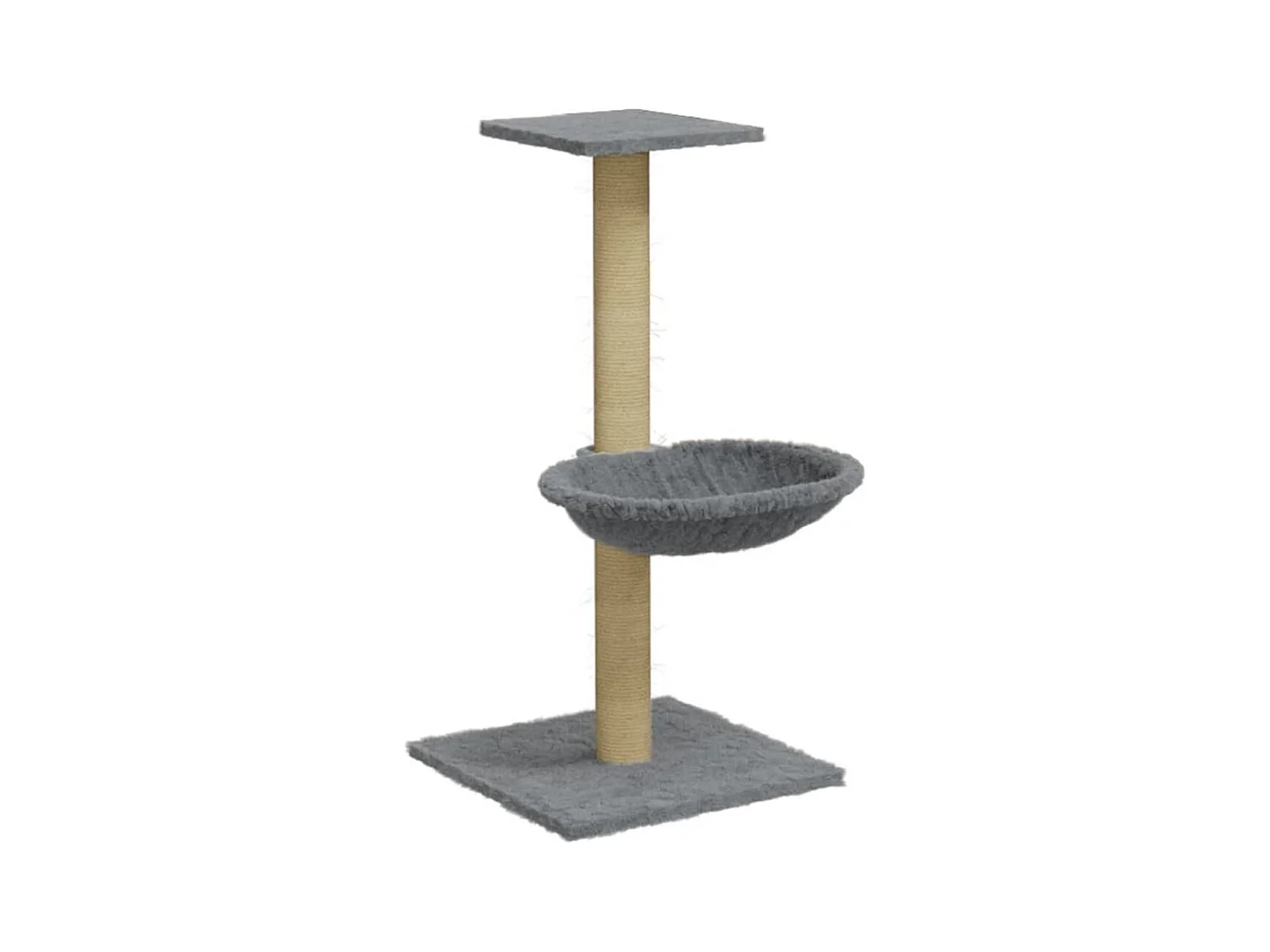 Prolenta Premium -  Arbre à chat avec griffoir en sisal Gris clair 74 cm