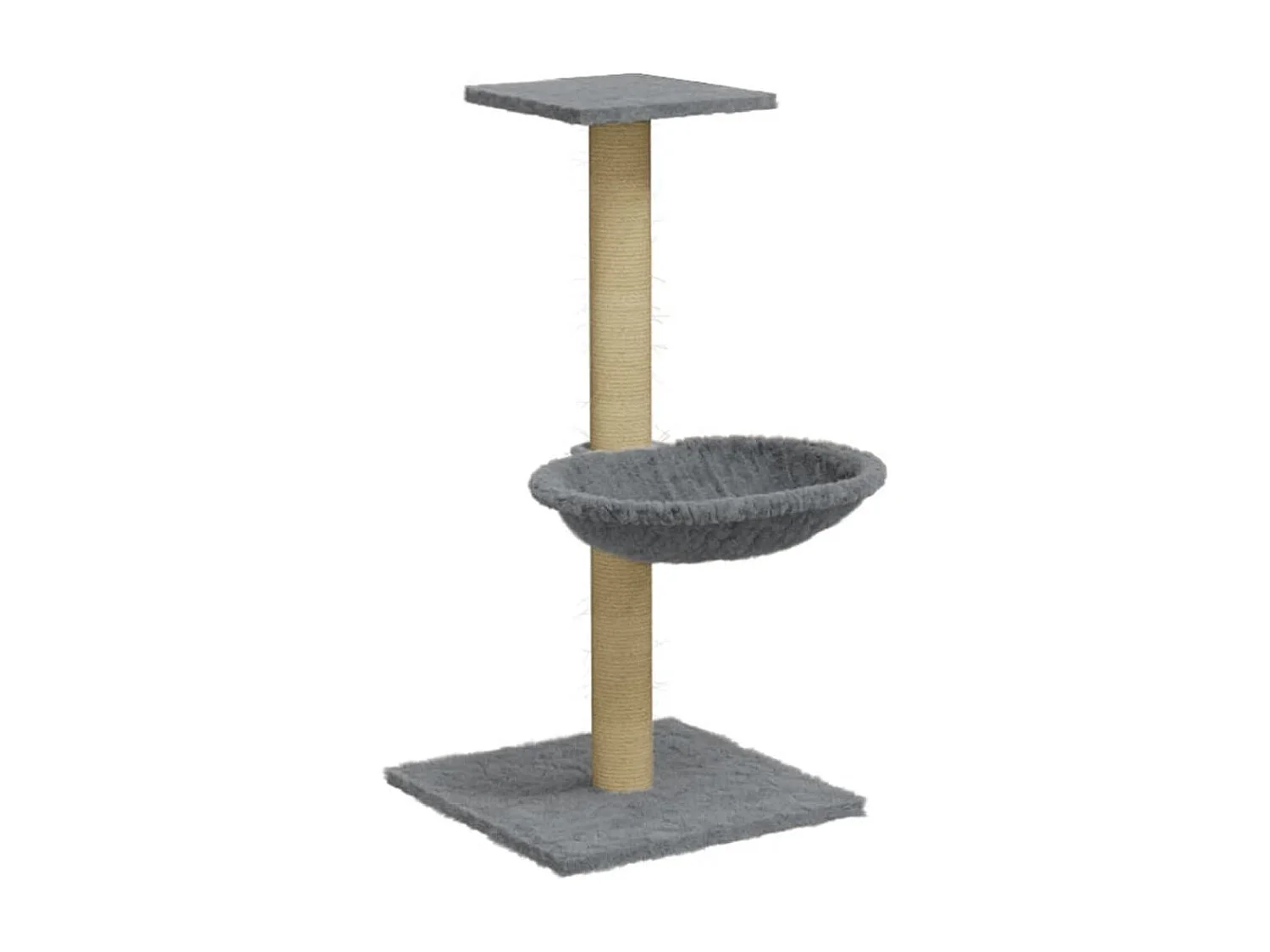 Prolenta Premium -  Arbre à chat avec griffoir en sisal Gris clair 74 cm