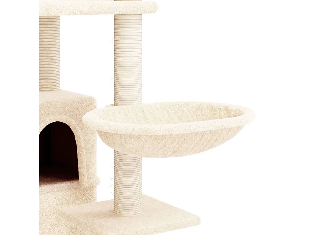 Philippe-Gérard  Arbre à chat avec griffoirs en sisal Crème 175 cm