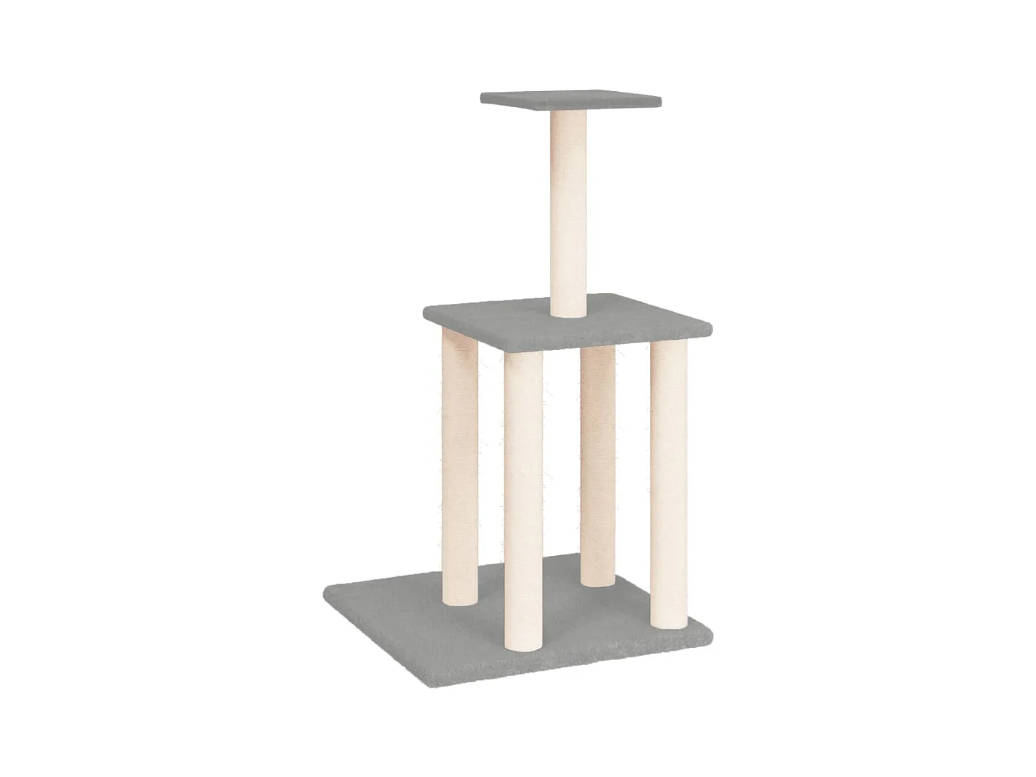 Atoka  Rascador para gatos con postes de sisal gris claro 85,5 cm
