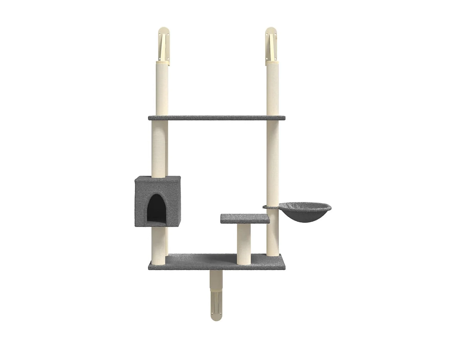 Prolenta Premium -  Arbre à chat mural avec griffoir gris foncé 153 cm