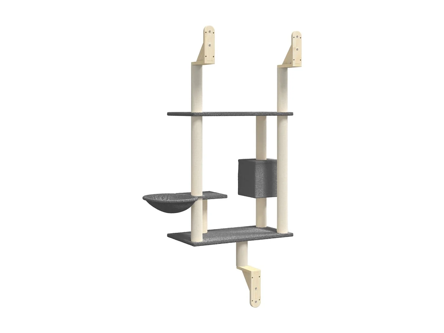 Prolenta Premium -  Arbre à chat mural avec griffoir gris foncé 153 cm