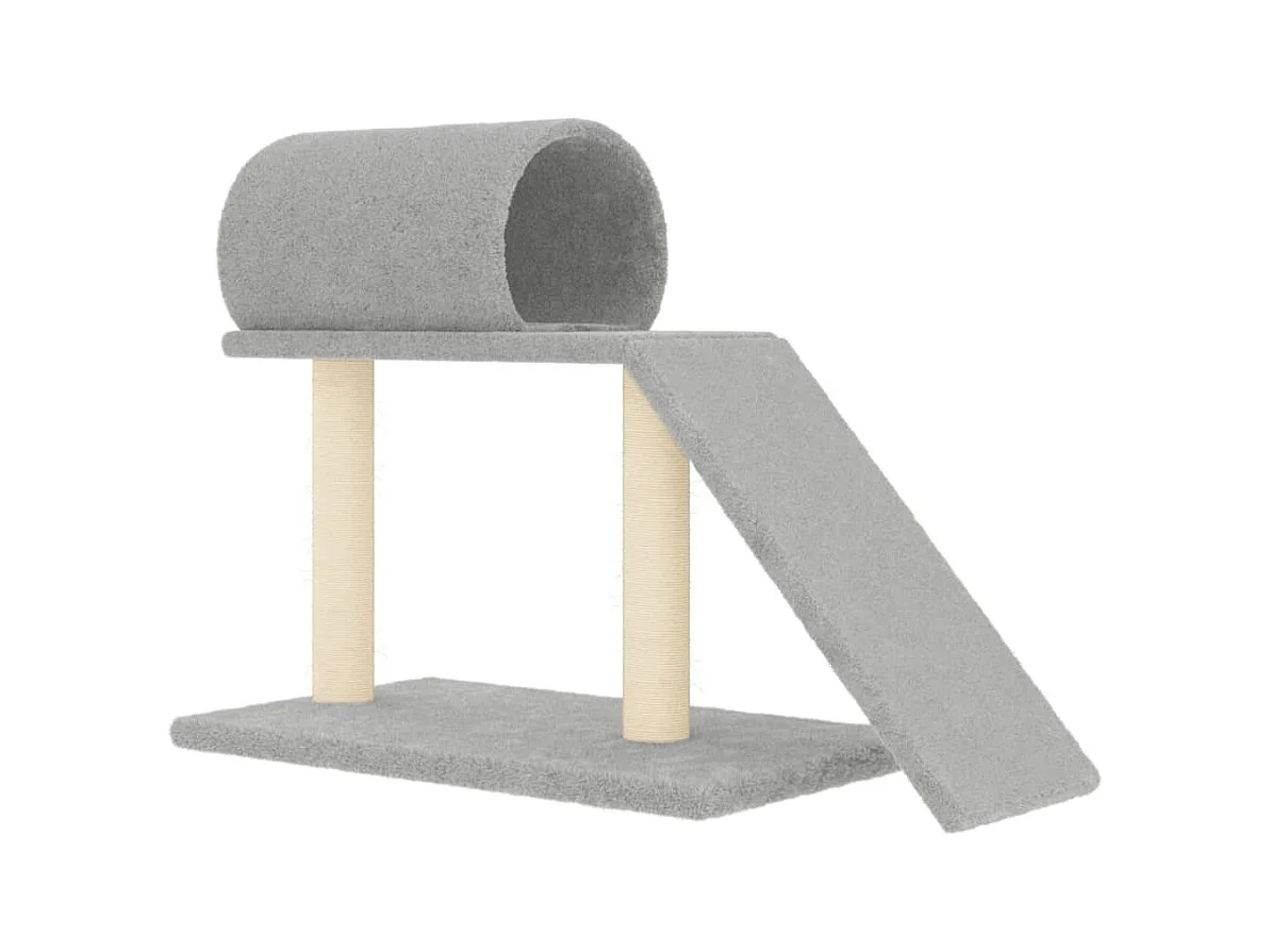 Prolenta Premium -  Kattenmeubel met tunnel en ladder 55,5 cm lichtgrijs