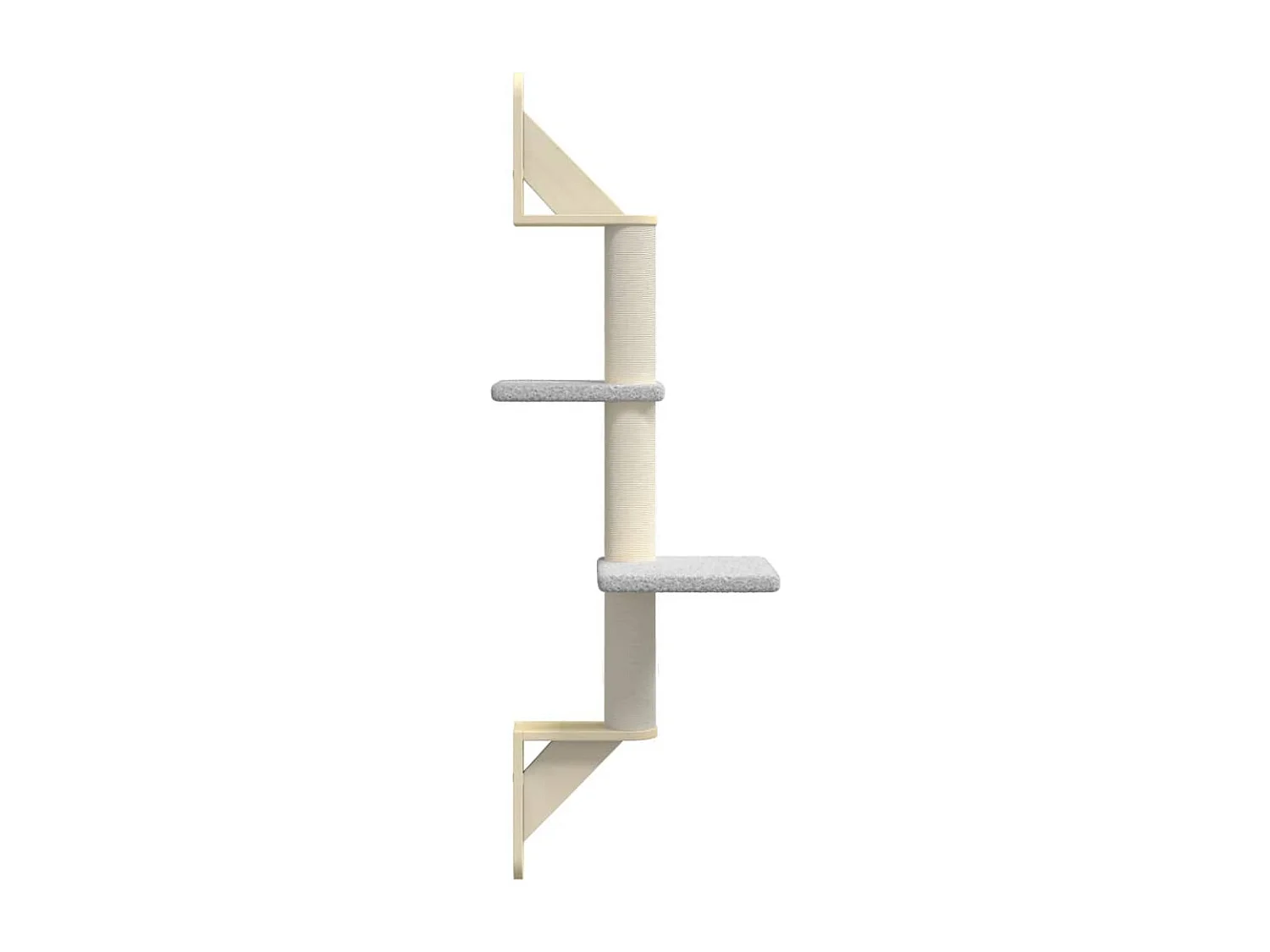 Prolenta Premium -  Kattenmeubel wandgemonteerd met krabpaal 108 cm lichtgrijs