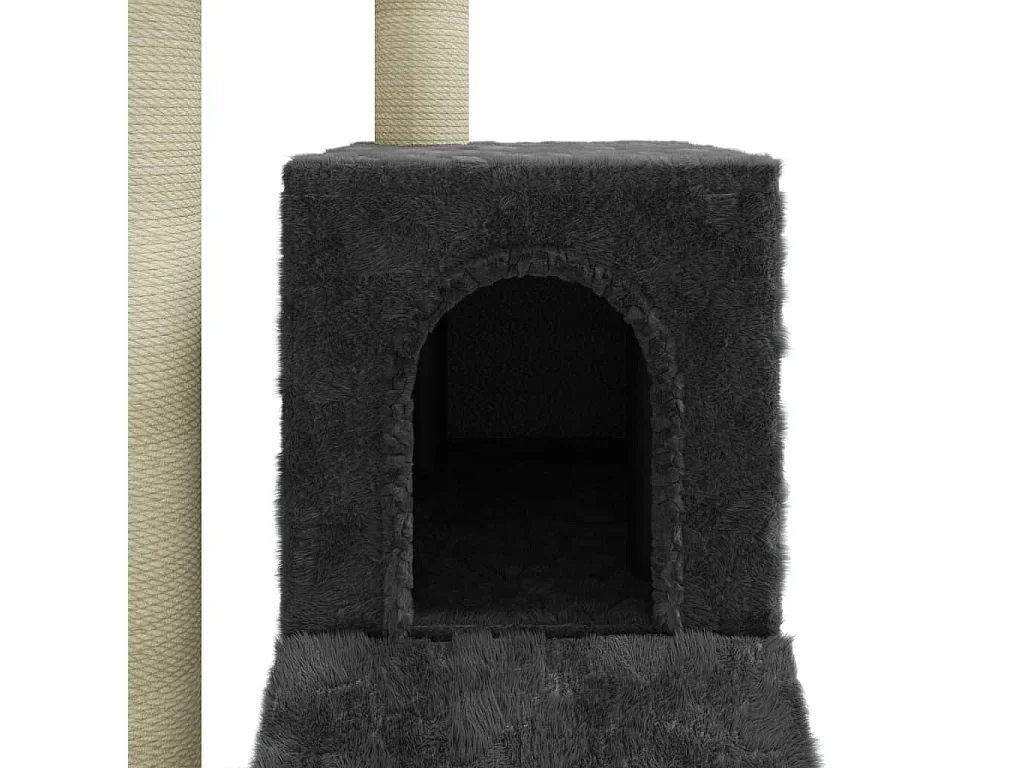 Dragør  Arbre à chat avec griffoirs en sisal Gris foncé 92 cm