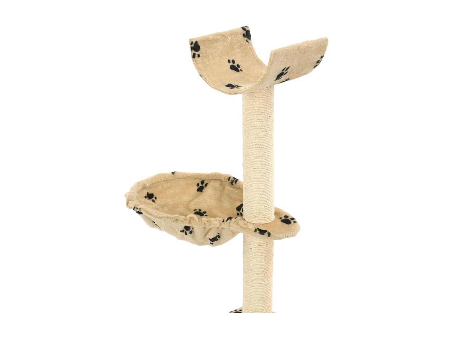 Elvren  Arbre à chat et griffoirs en sisal 105 cm Beige Motif de pattes