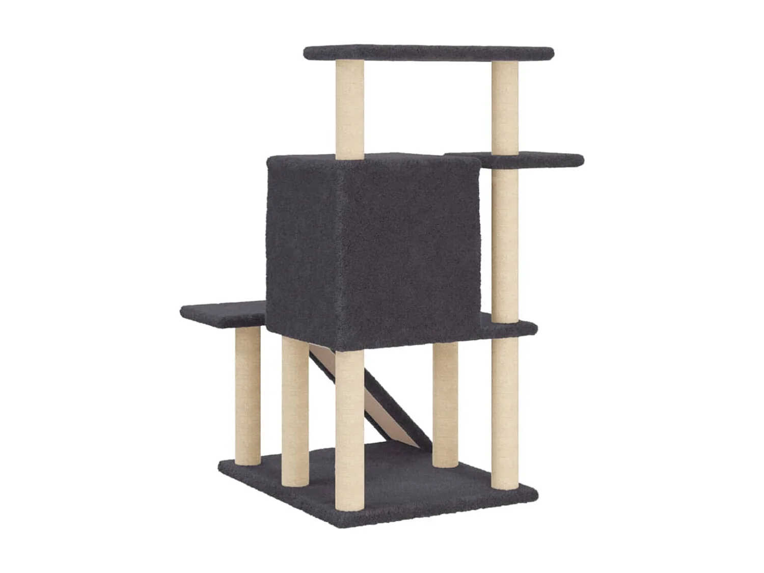 Prolenta Premium -  Arbre à chat avec griffoirs en sisal gris foncé 97 cm