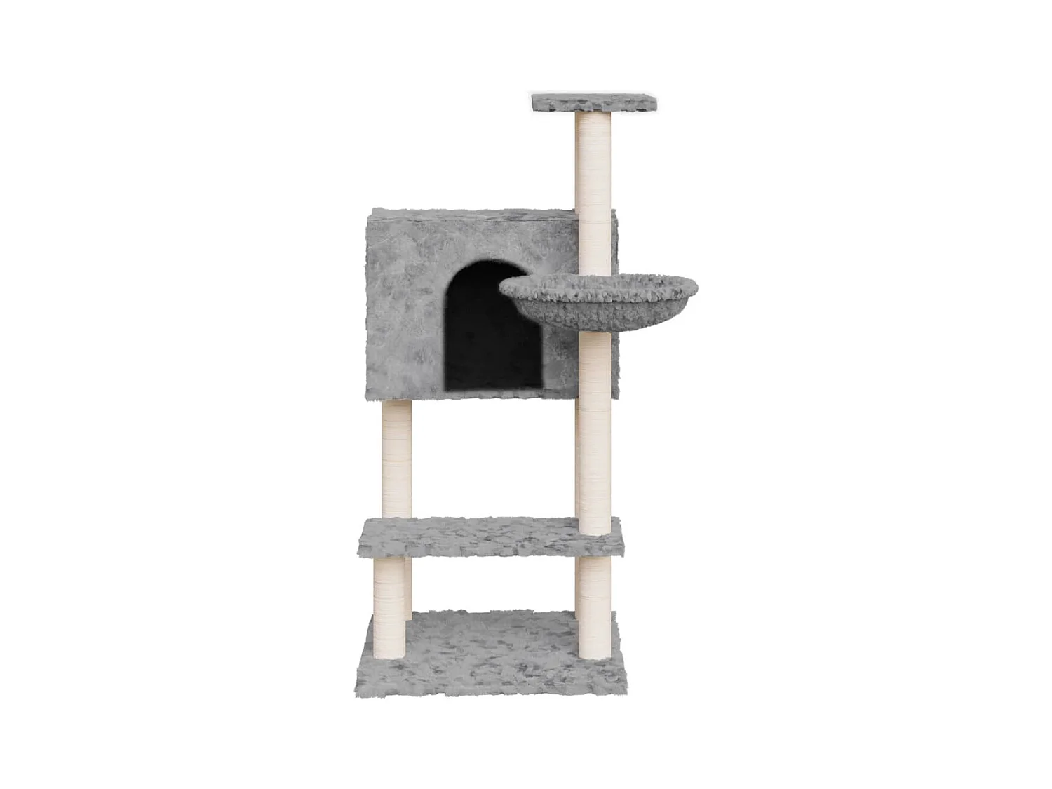 Rødhild  Arbre à chat avec griffoirs en sisal Gris clair 108,5 cm