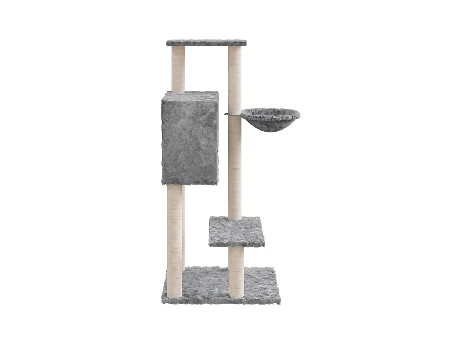 Rødhild  Arbre à chat avec griffoirs en sisal Gris clair 108,5 cm