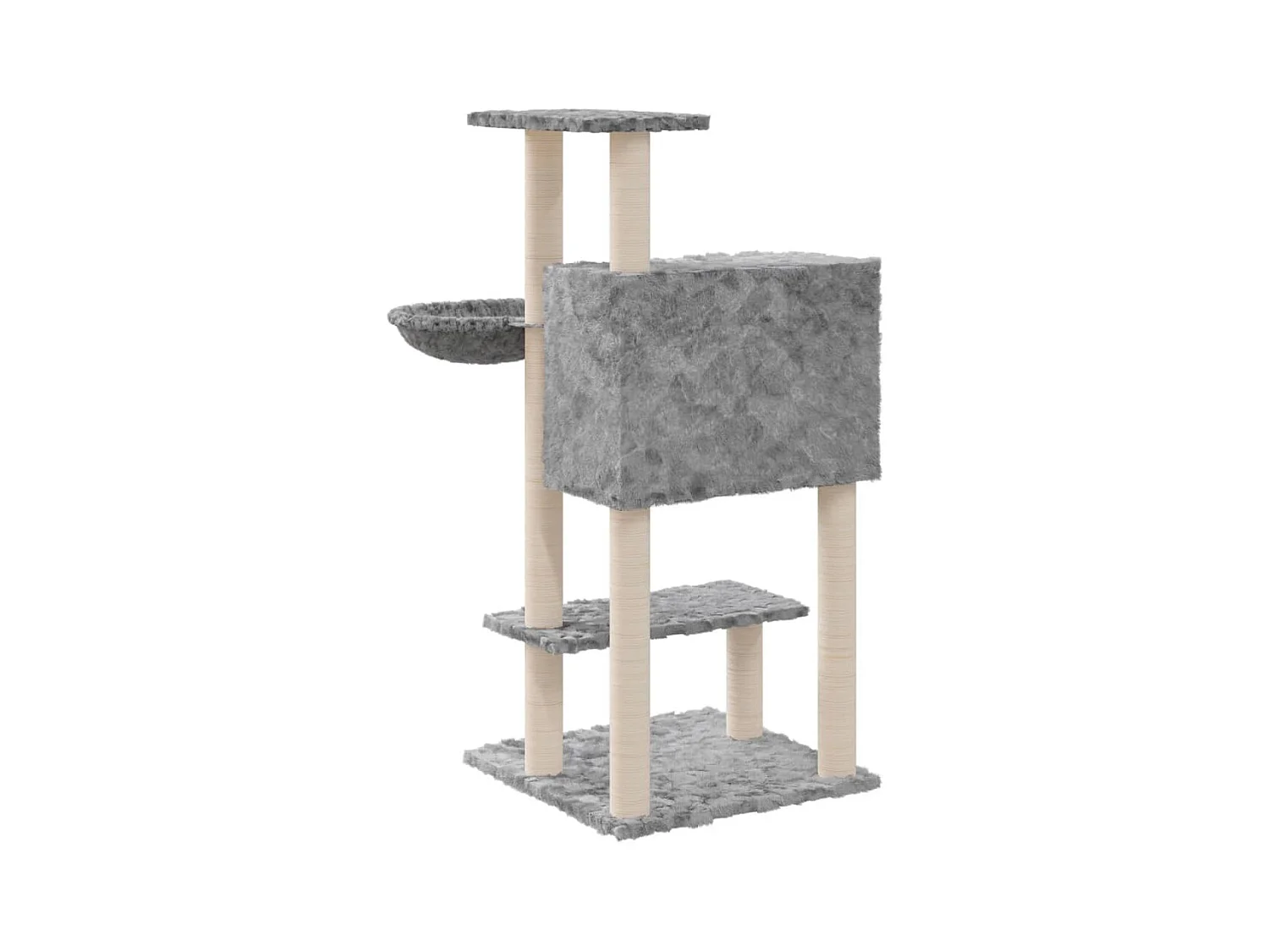 Rødhild  Arbre à chat avec griffoirs en sisal Gris clair 108,5 cm