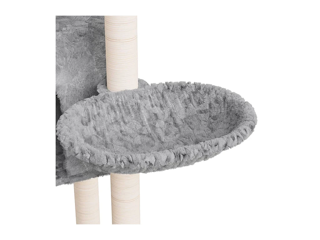 Rødhild  Arbre à chat avec griffoirs en sisal Gris clair 108,5 cm