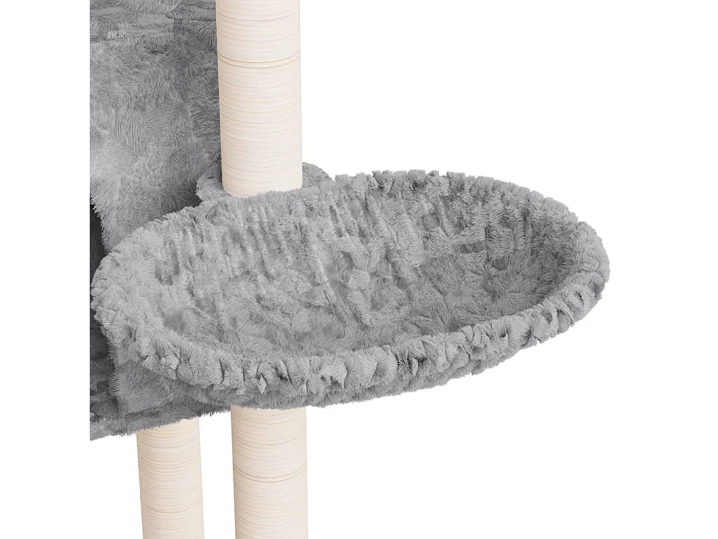 Rødhild  Arbre à chat avec griffoirs en sisal Gris clair 108,5 cm