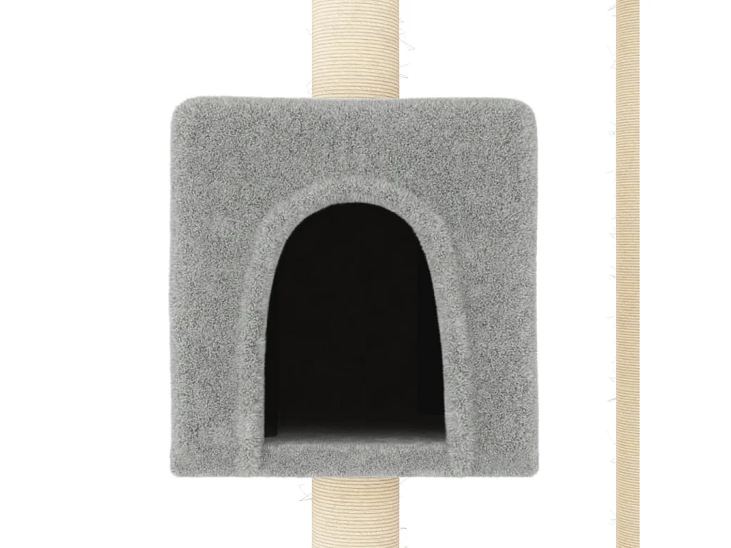 Gormar  Rascador para gatos con postes de sisal gris claro 104 cm