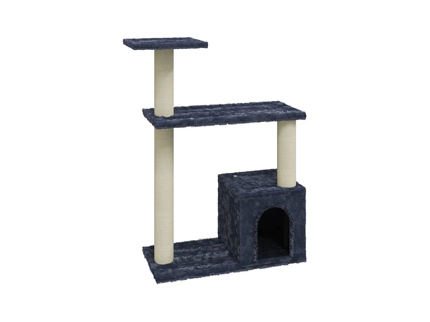 Elisa Luz  Rascador para gatos con postes de sisal gris oscuro 70 cm