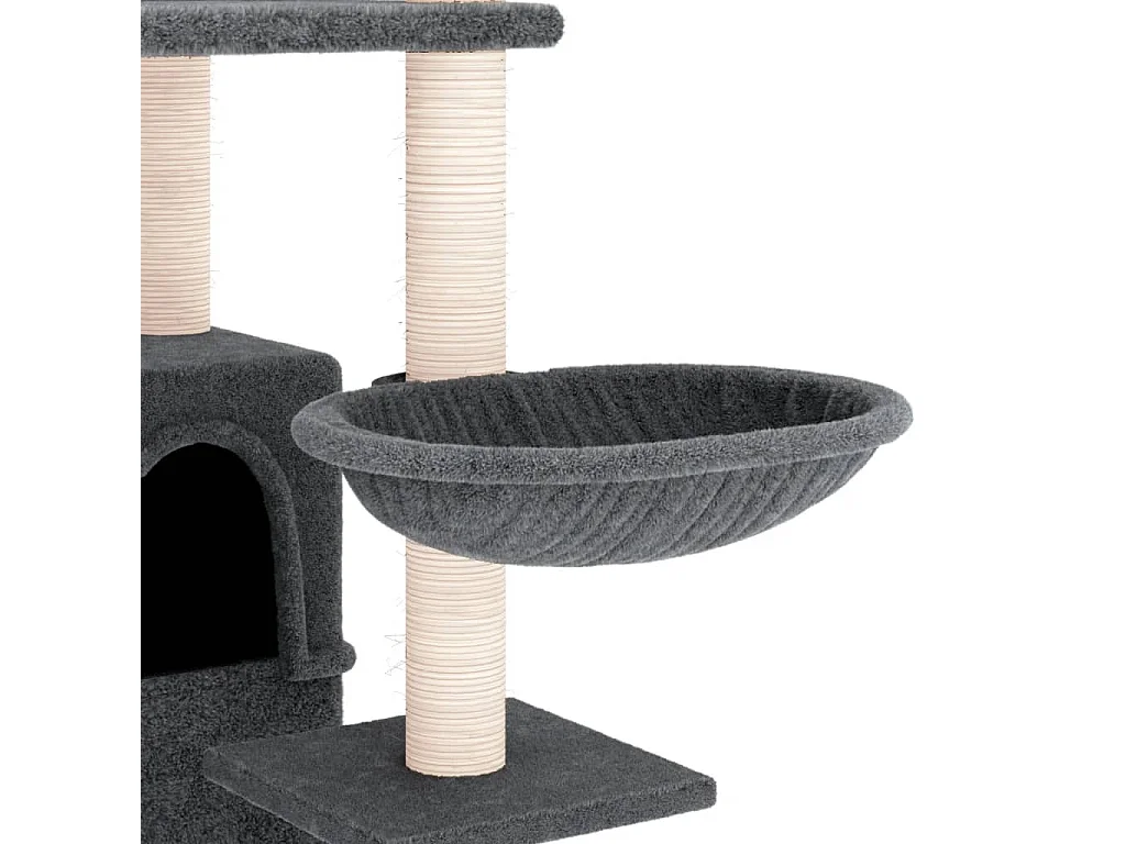 Philippe-Gérard  Arbre à chat avec griffoirs en sisal Gris foncé 175 cm