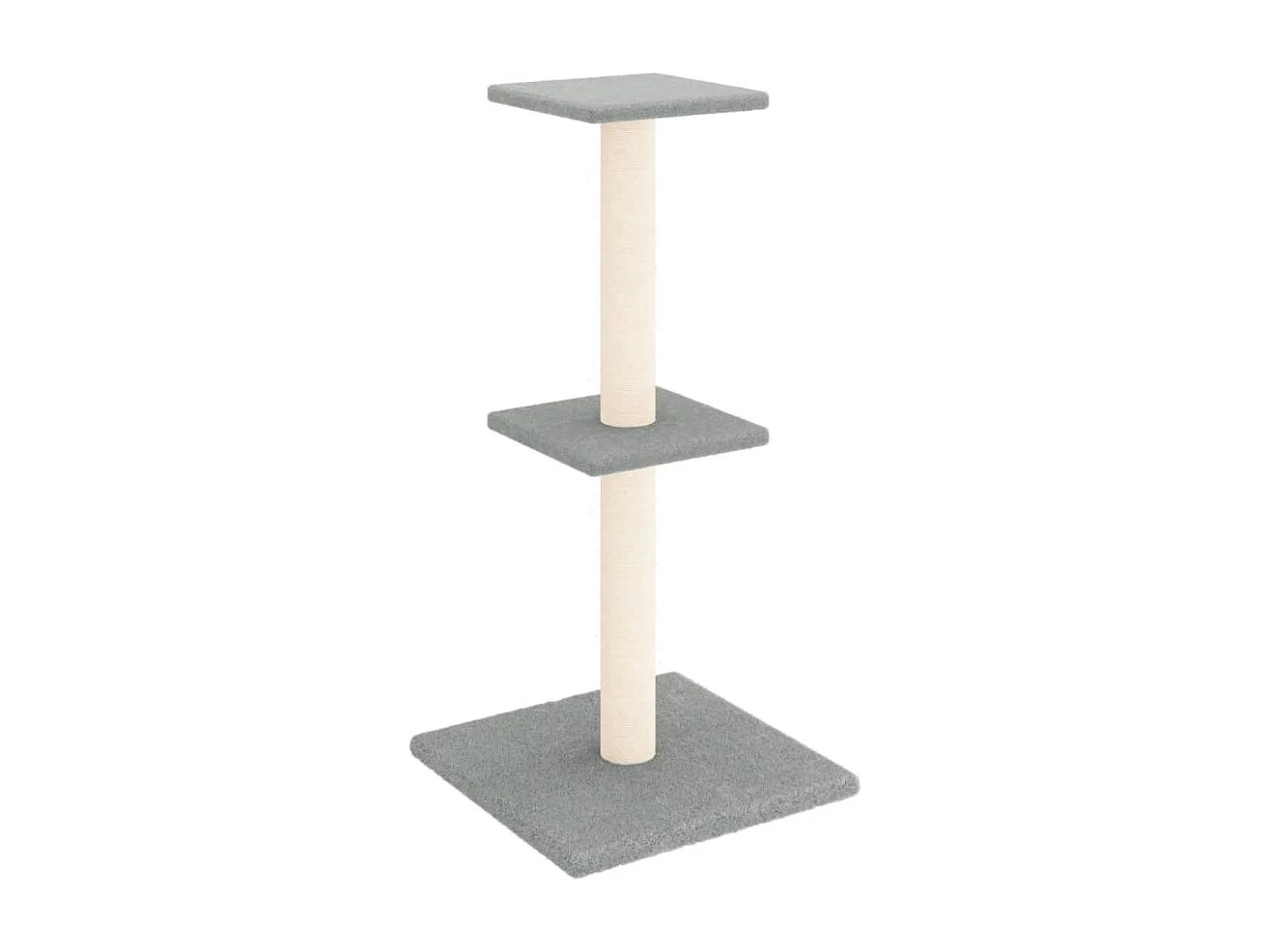 Garrit  Arbre à chat avec griffoirs en sisal gris clair 73 cm
