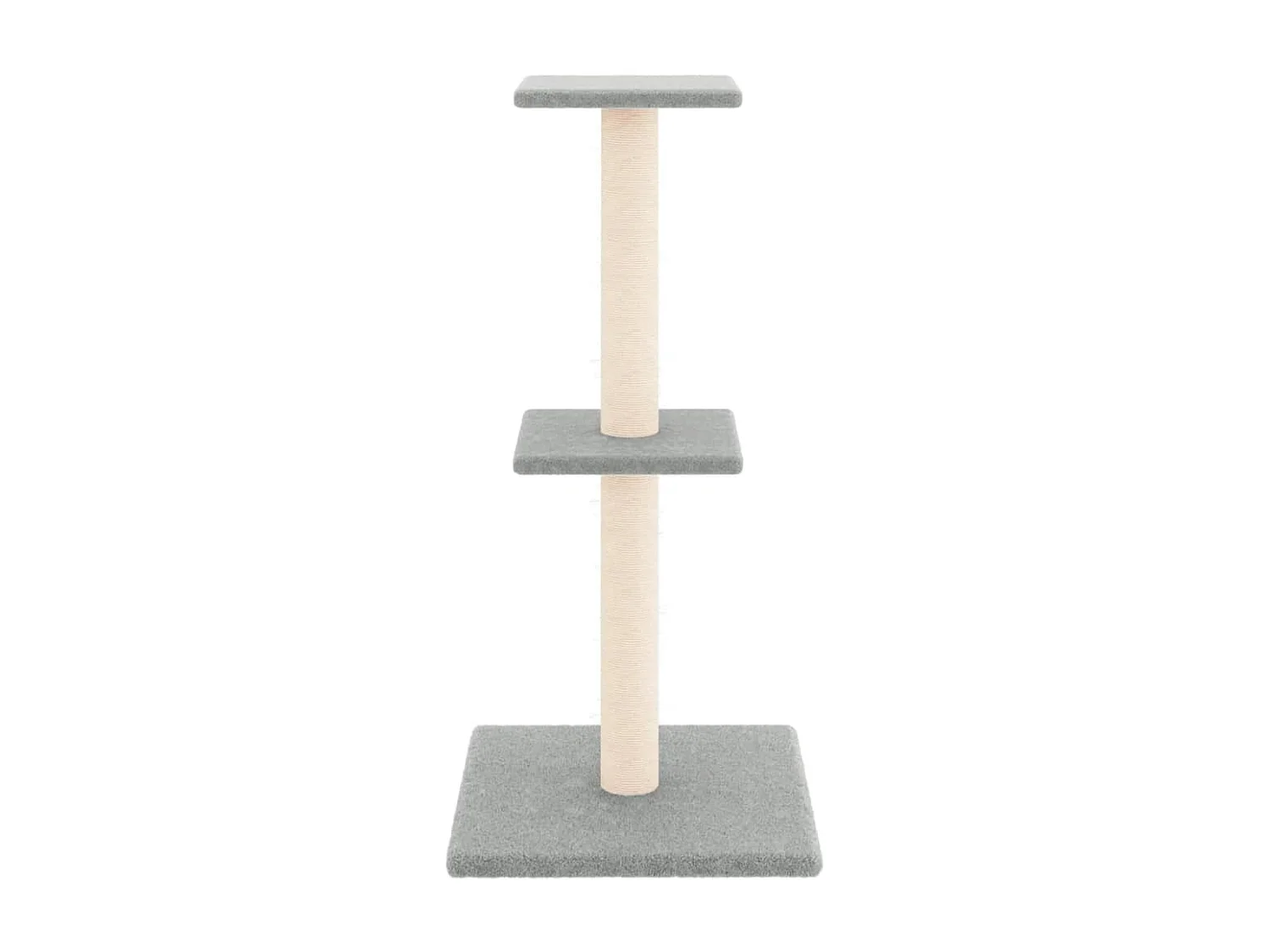 Garrit  Arbre à chat avec griffoirs en sisal gris clair 73 cm