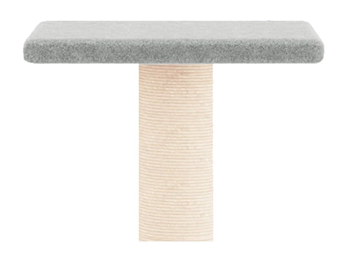 Garrit  Arbre à chat avec griffoirs en sisal gris clair 73 cm