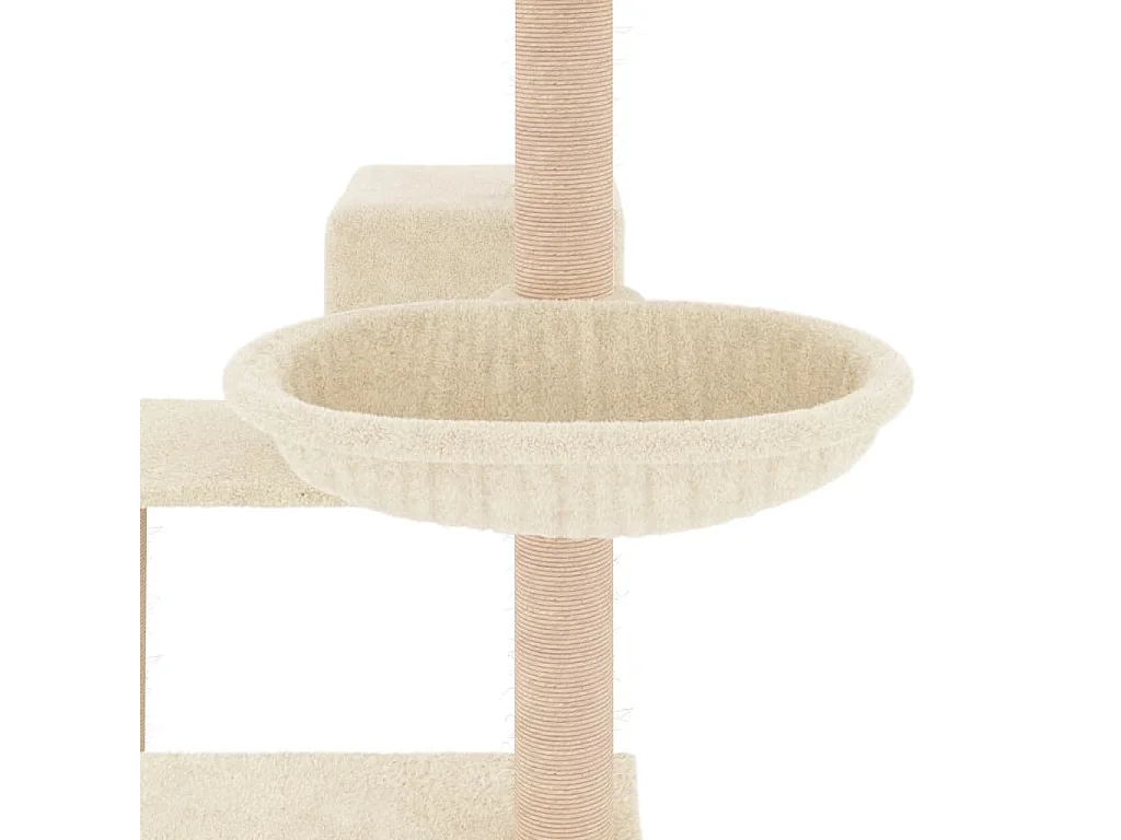 Terrence  Arbre à chat avec griffoirs en sisal crème 82,5 cm