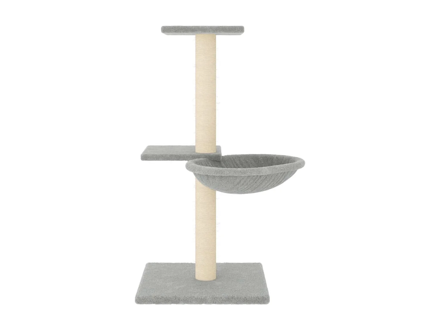 Prolenta Premium -  Arbre à chat avec griffoirs en sisal gris clair 72 cm