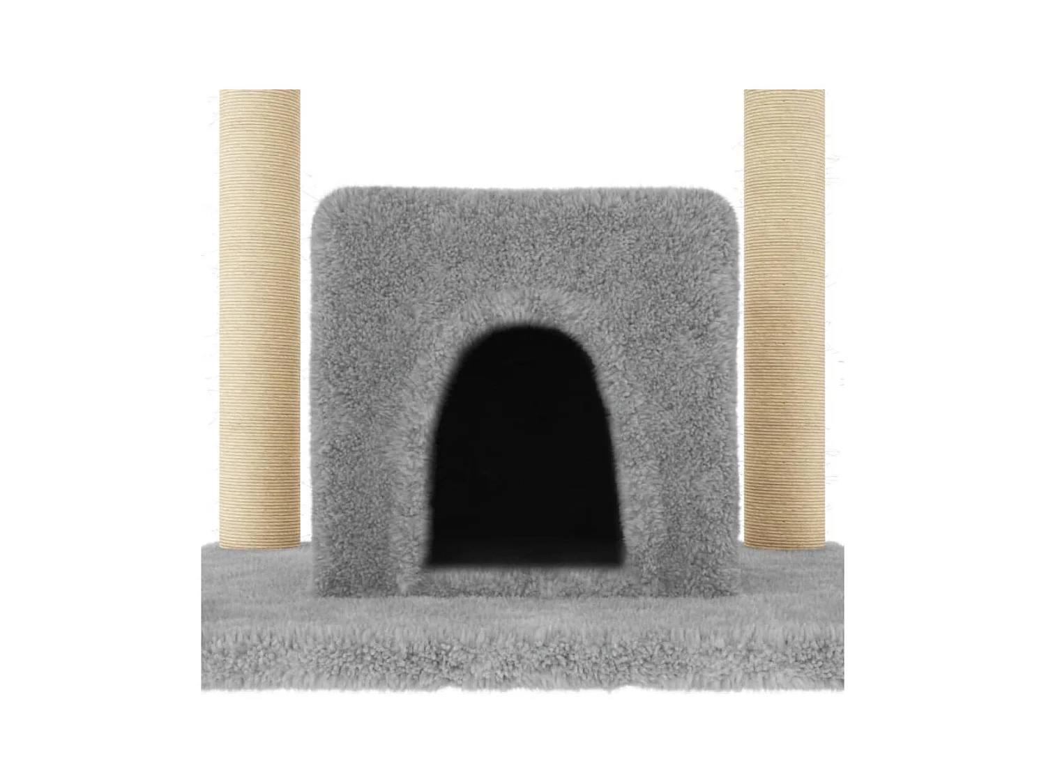 Gryvin  Arbre à chat avec griffoirs en sisal Gris clair 154 cm