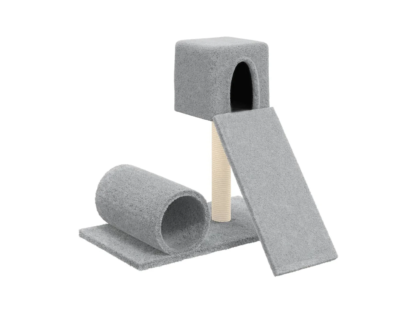 Patrick-Paul  Arbre à chat avec griffoir en sisal Gris clair 59 cm