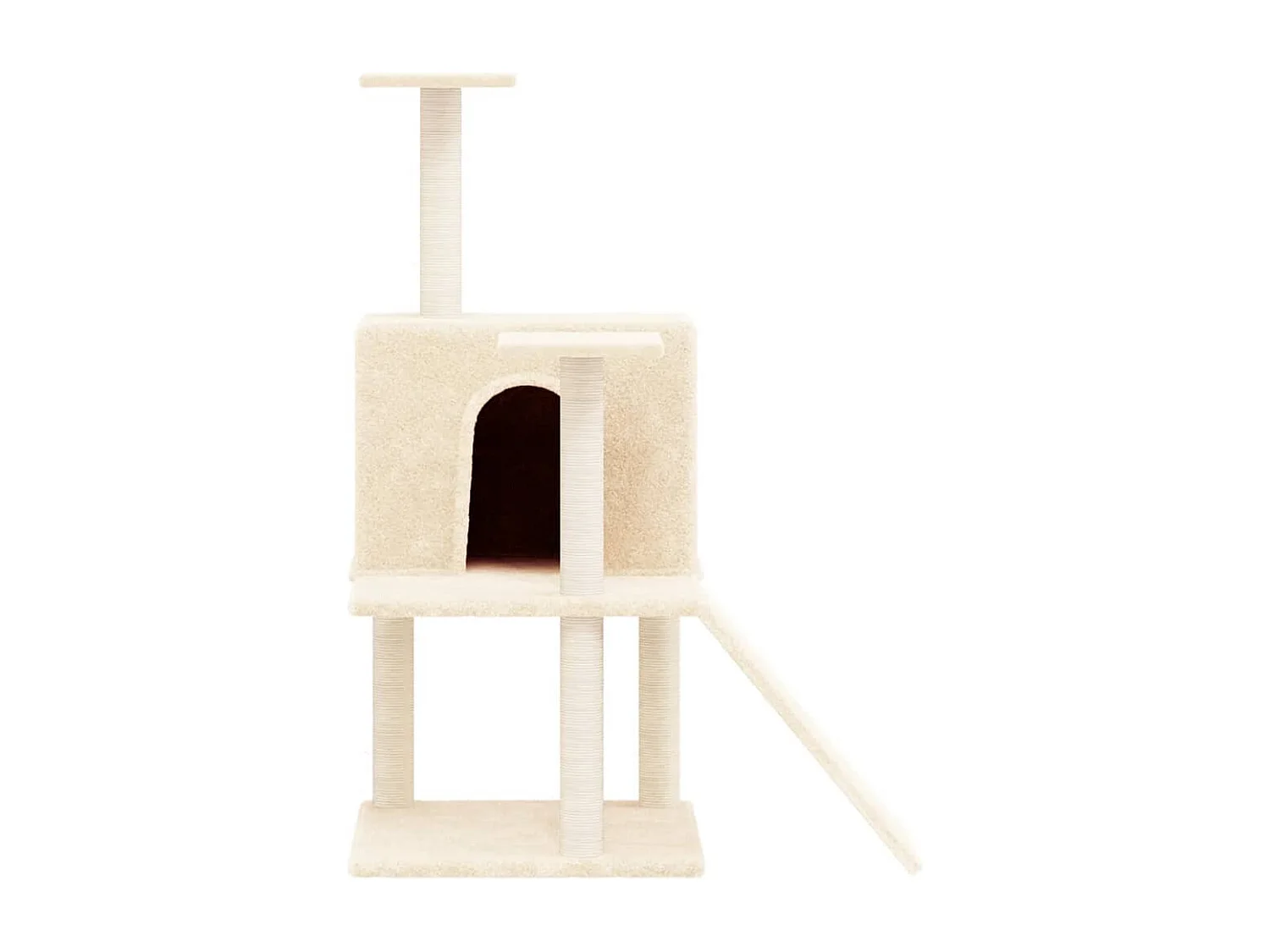 André-Gilles  Arbre à chat avec griffoirs en sisal Crème 109 cm