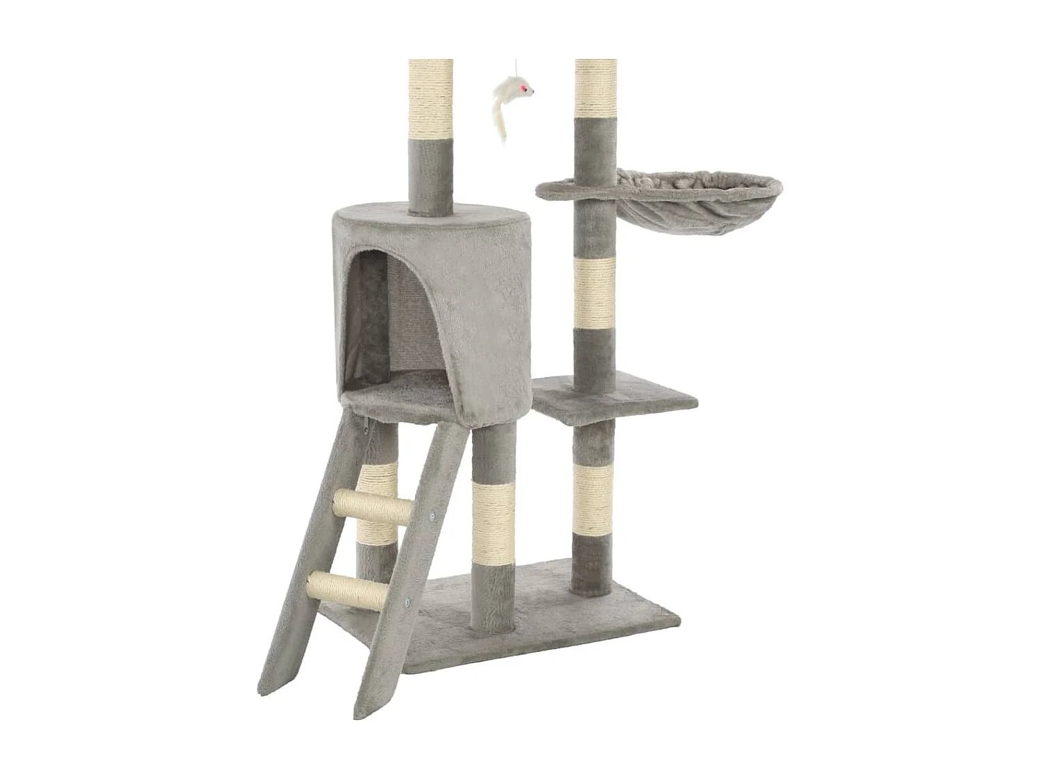 Nohr  Arbre à chat avec griffoirs en sisal 138 cm Gris