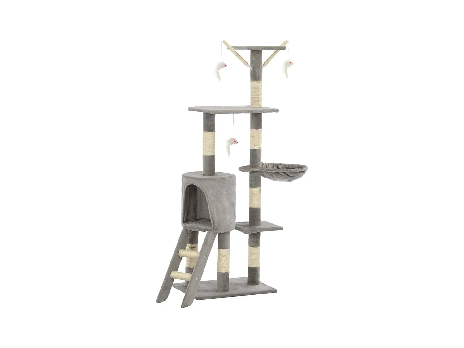 Nohr  Arbre à chat avec griffoirs en sisal 138 cm Gris
