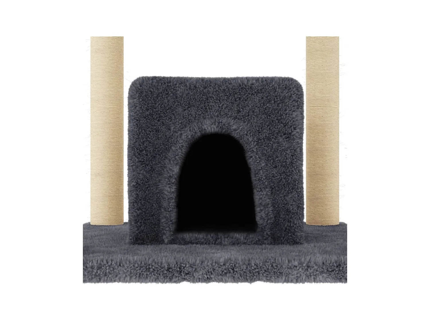 Gryvin  Arbre à chat avec griffoirs en sisal Gris foncé 154 cm