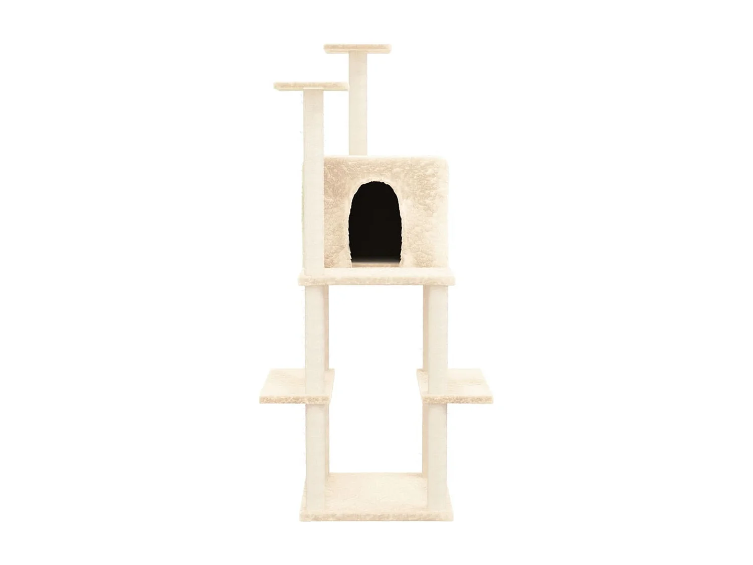 Gro Sofie  Arbre à chat avec griffoirs en sisal Crème 144,5 cm
