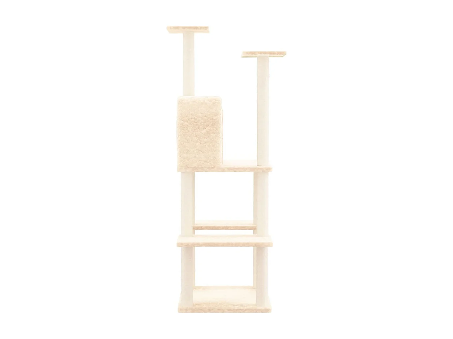 Gro Sofie  Arbre à chat avec griffoirs en sisal Crème 144,5 cm