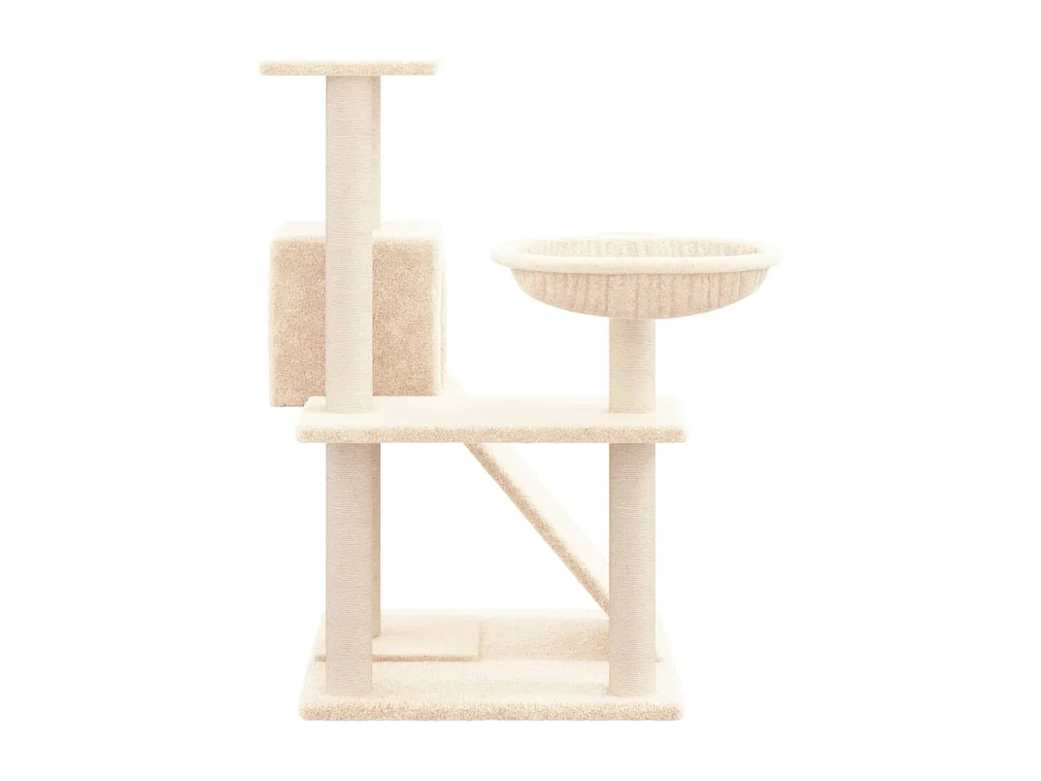 Wendir  Arbre à chat avec griffoirs en sisal Crème 82 cm