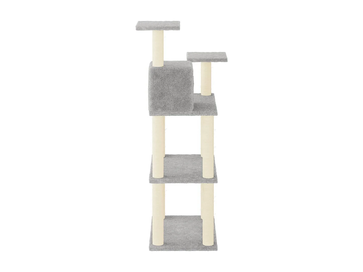 Lofra  Arbre à chat avec griffoirs en sisal gris clair 118,5 cm