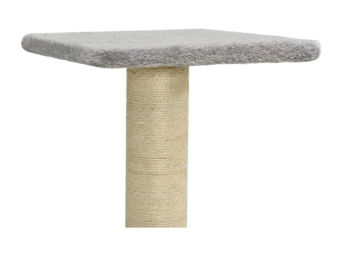 Lofra  Arbre à chat avec griffoirs en sisal gris clair 118,5 cm