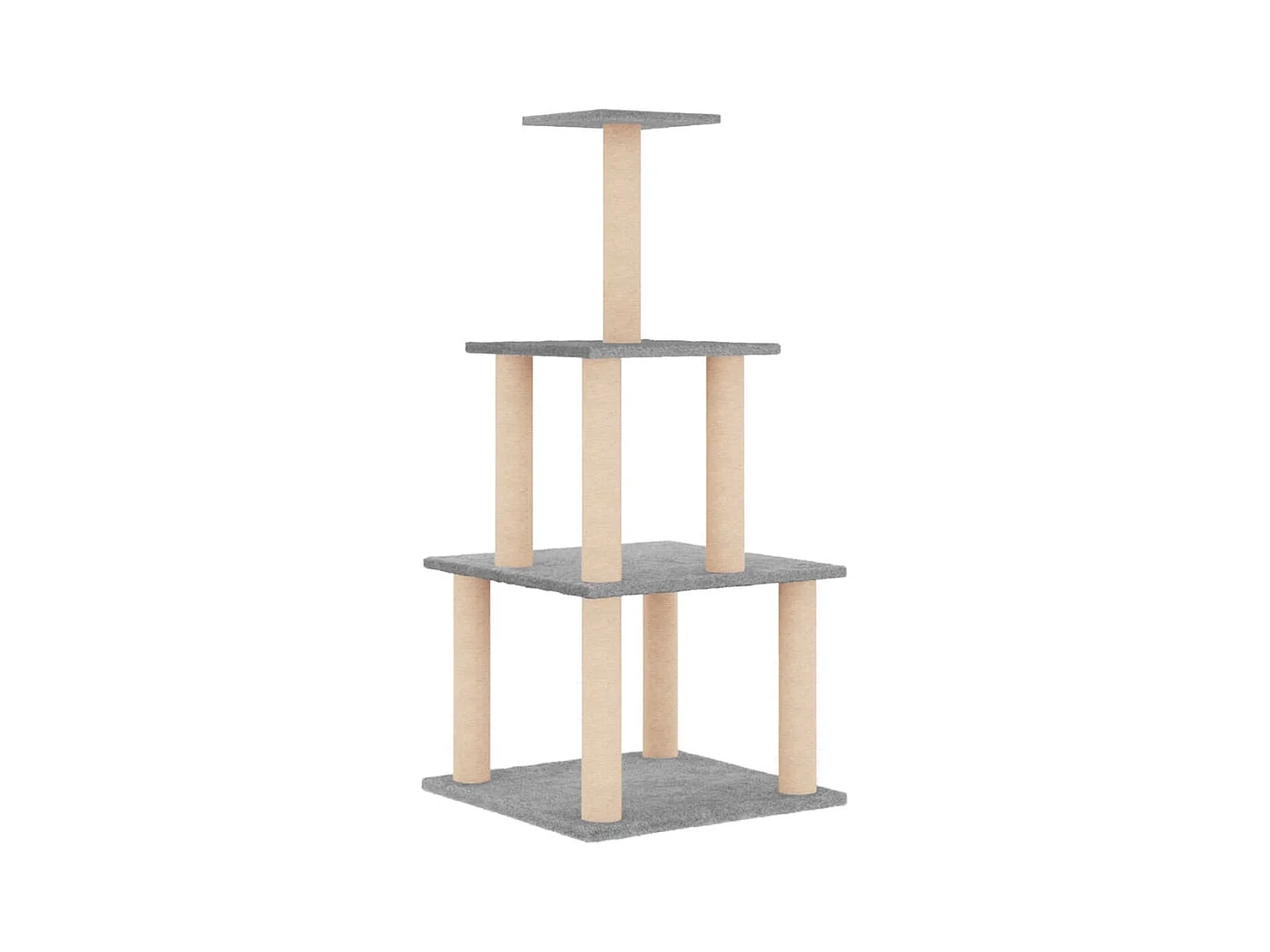 Luke  Kattenmeubel met sisal krabpalen 111 cm lichtgrijs
