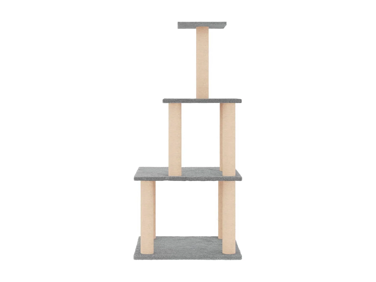 Luke  Arbre à chat avec griffoirs en sisal gris clair 111 cm