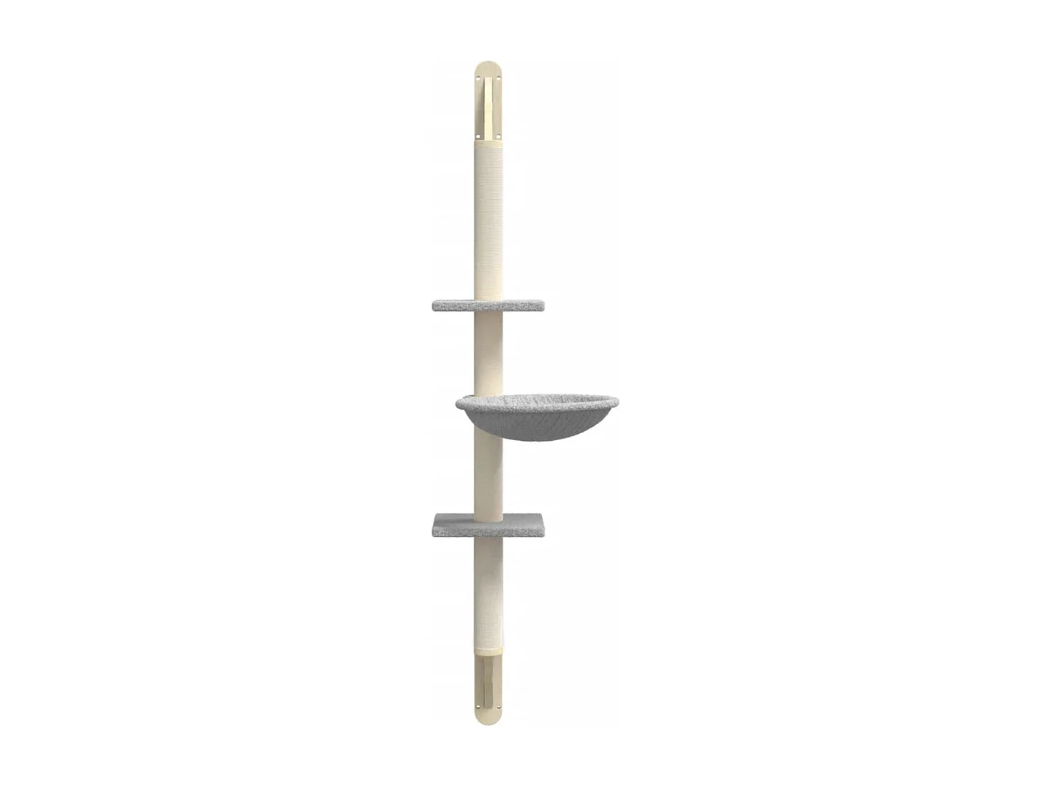 Prolenta Premium -  Kattenmeubel wandgemonteerd met krabpaal 142,5 cm lichtgrijs