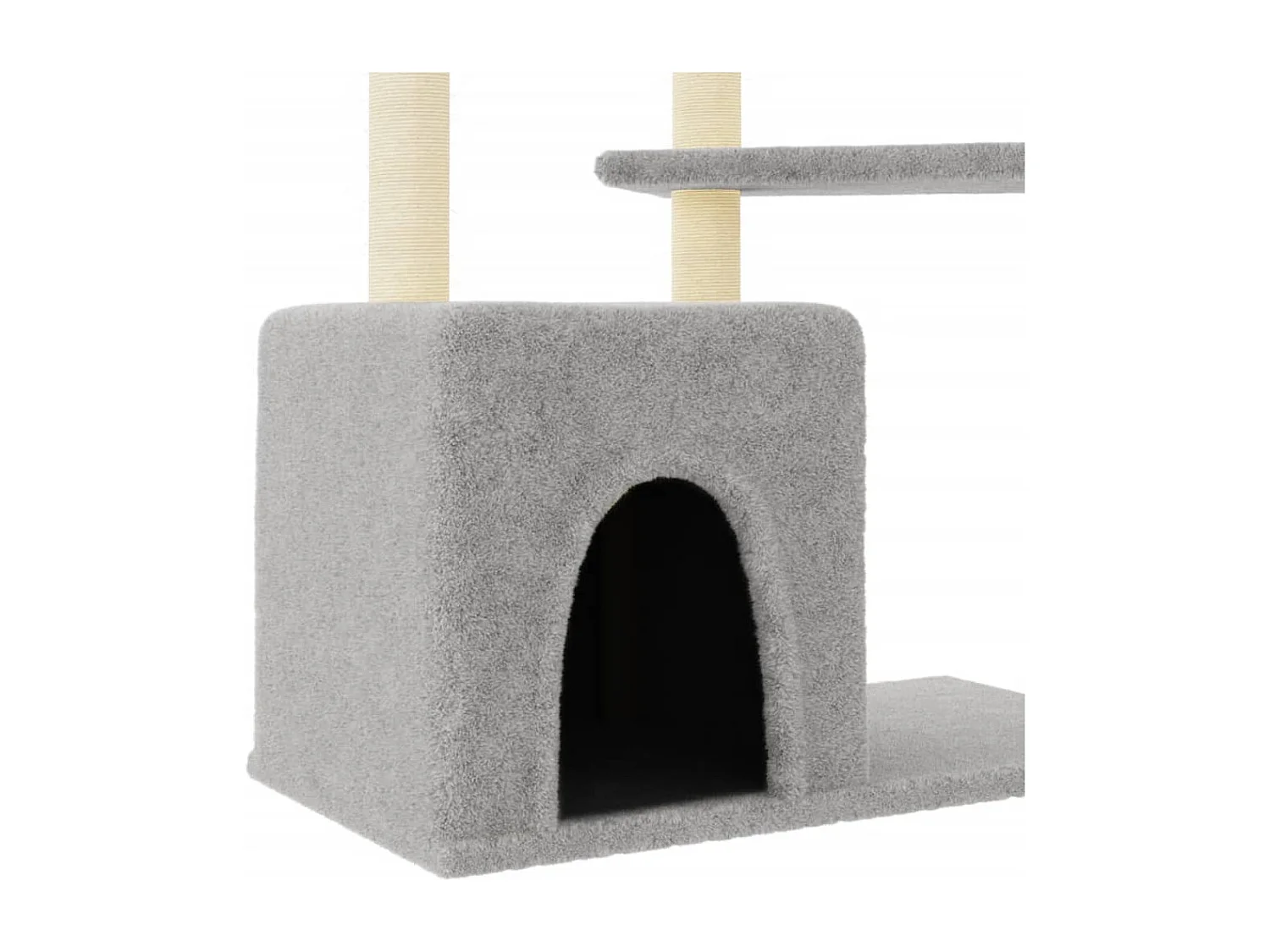 Eirisse  Arbre à chat avec griffoirs en sisal gris clair 107,5 cm