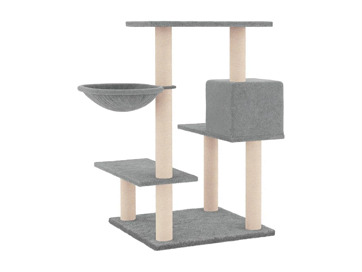 Terrence  Arbre à chat avec griffoirs en sisal gris clair 82,5 cm