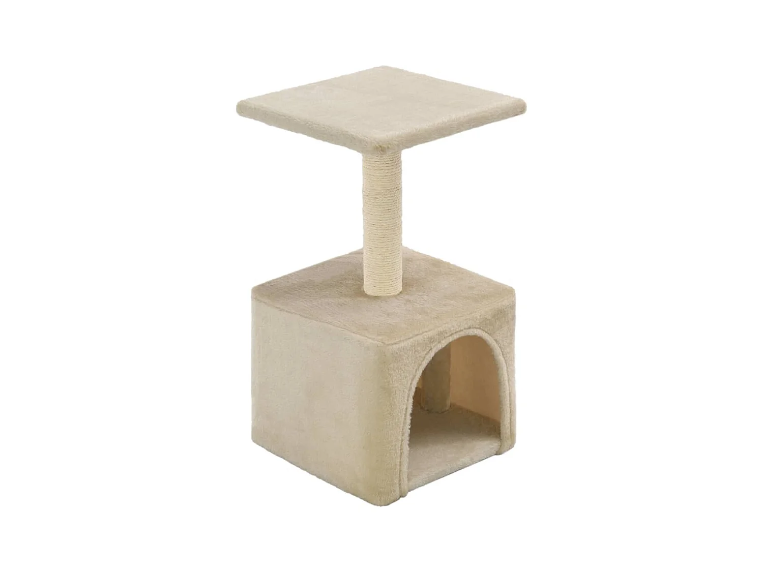 Sara Teresa  Arbre à chat avec griffoirs en sisal 55 cm Beige