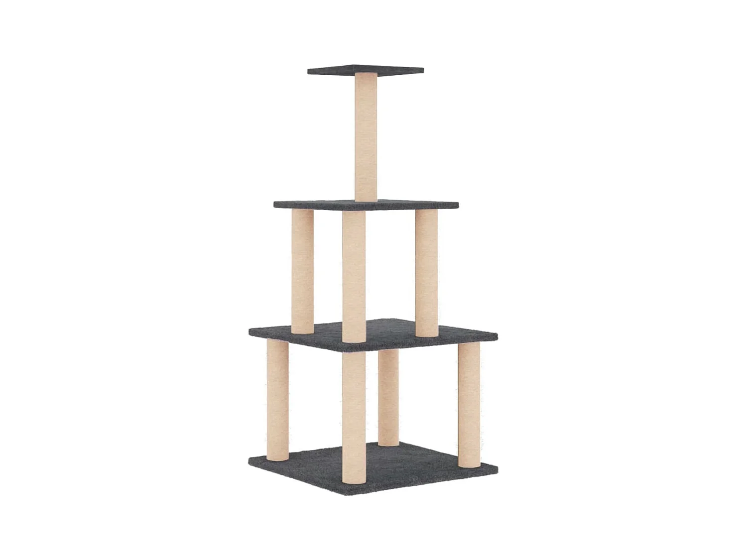 Luke  Kattenmeubel met sisal krabpalen 111 cm donkergrijs