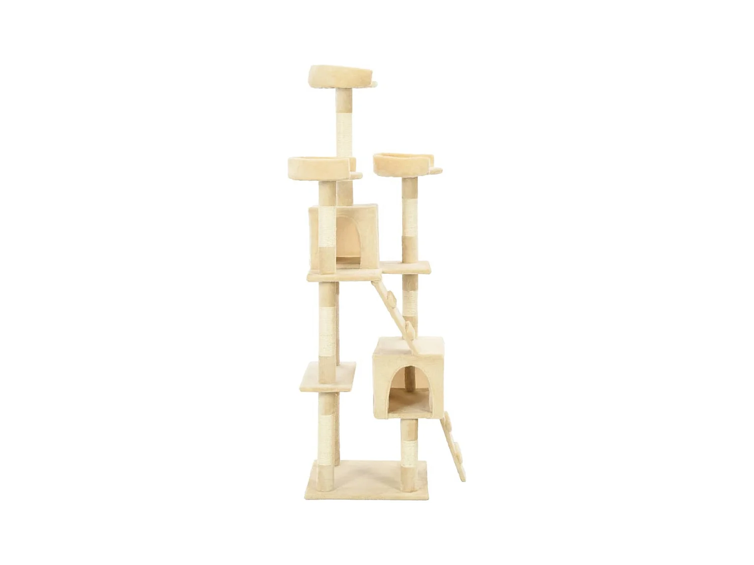 Nidrik  Arbre à chat avec griffoirs en sisal 170 cm Beige