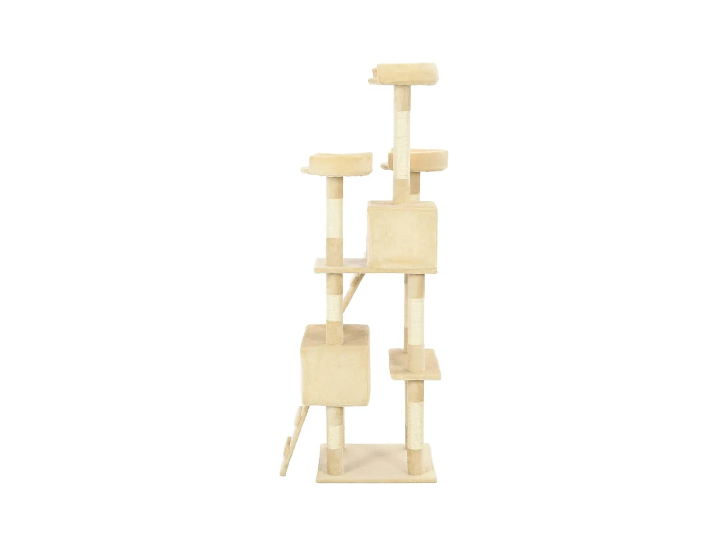 Nidrik  Arbre à chat avec griffoirs en sisal 170 cm Beige