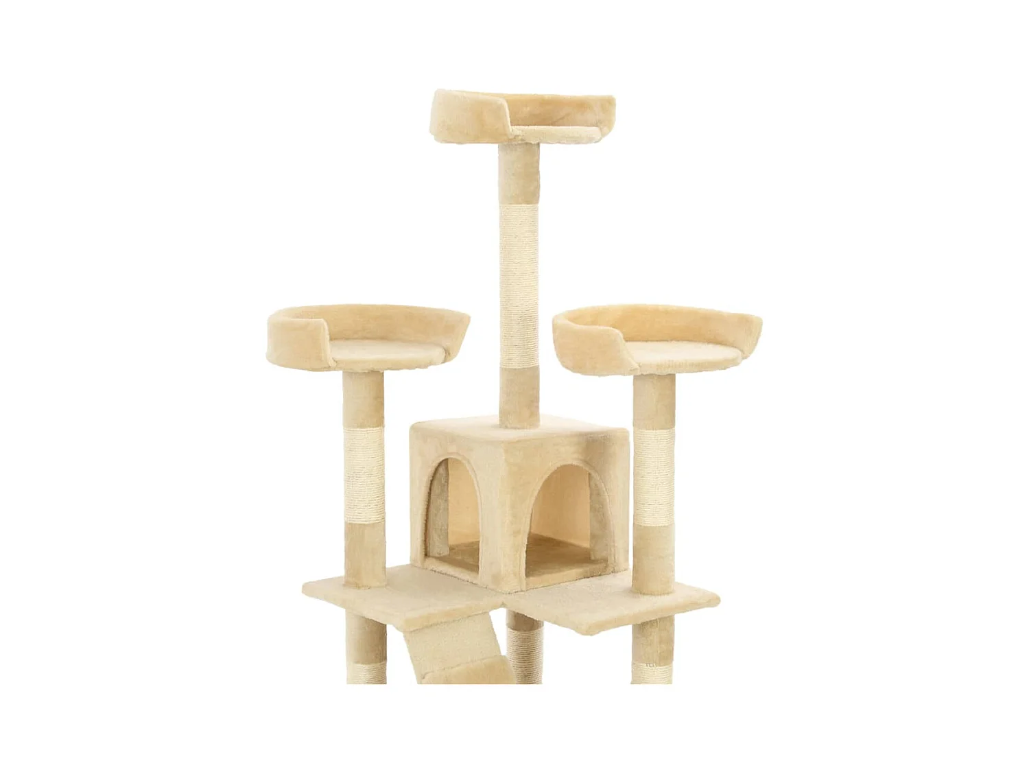 Nidrik  Arbre à chat avec griffoirs en sisal 170 cm Beige